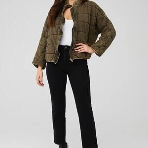 Free People Dolman Quilted Knit Jacket sz Large $198